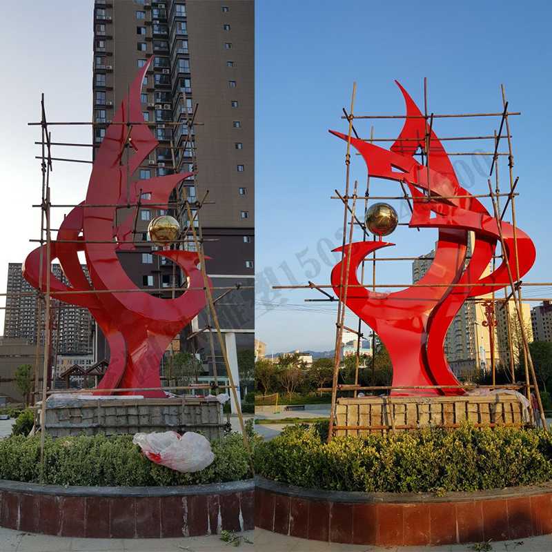 大型不銹鋼雕塑，不銹鋼鳳凰雕塑，小區(qū)不銹鋼景觀雕塑
