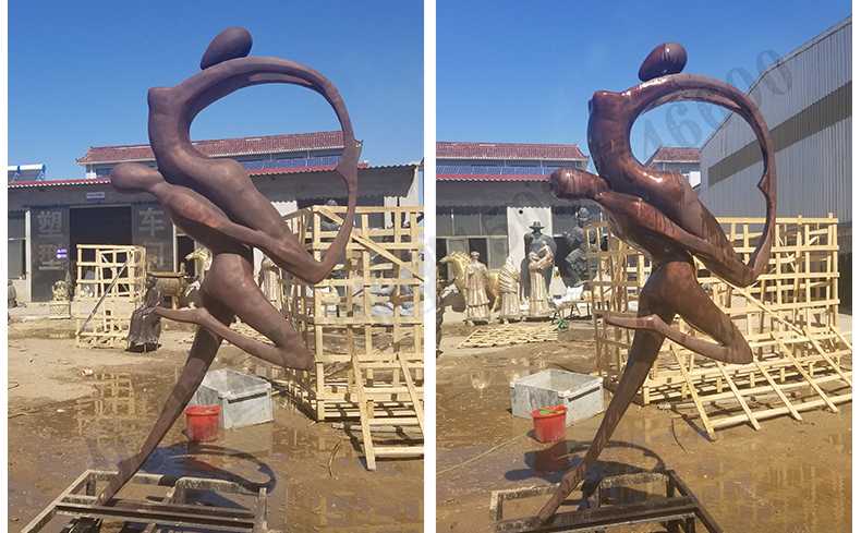 跳舞人物銅雕塑，銅舞蹈雕塑，銅抽象人物