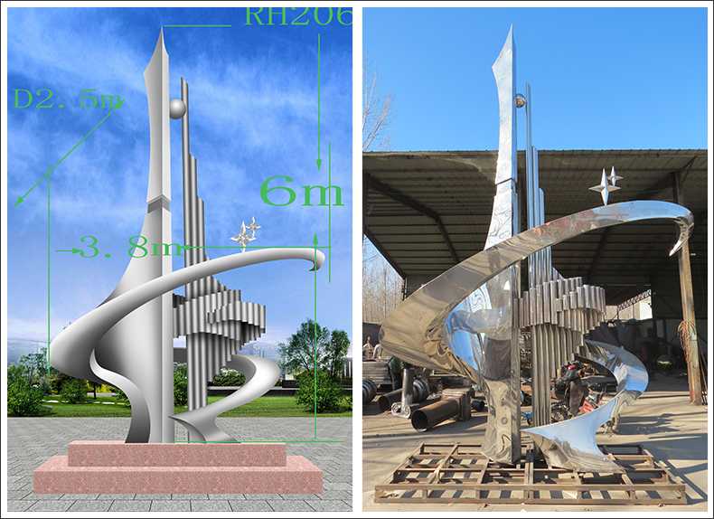大型不銹鋼雕塑，不銹鋼雕塑廠家，室外大型景觀雕塑