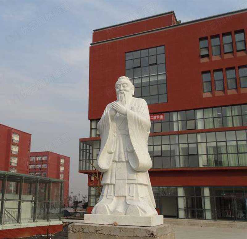 校園石雕孔子像，大理石孔子像