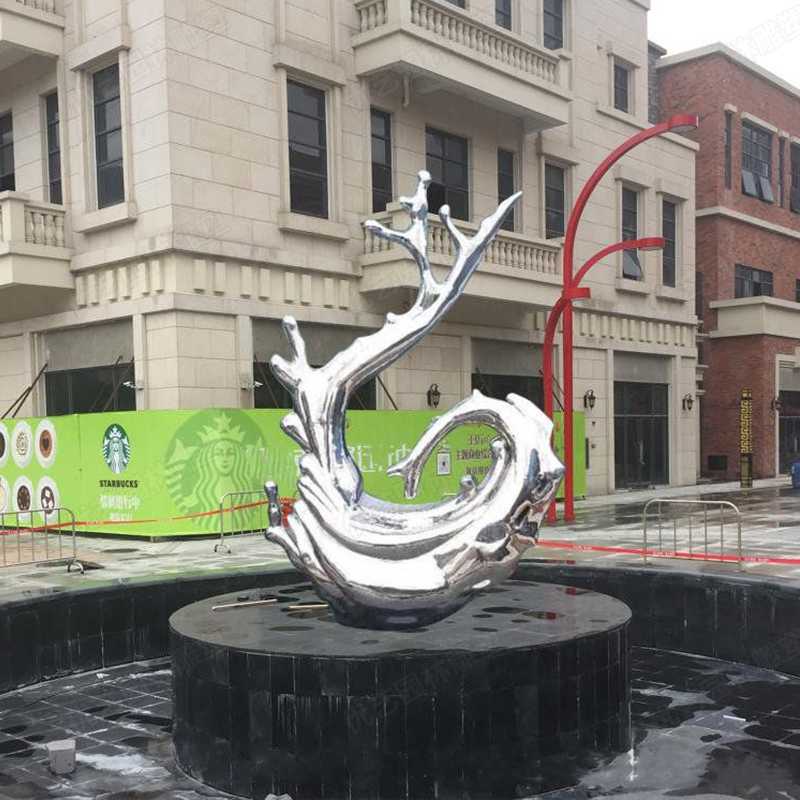 不銹鋼水花雕塑，不銹鋼雕塑廠家